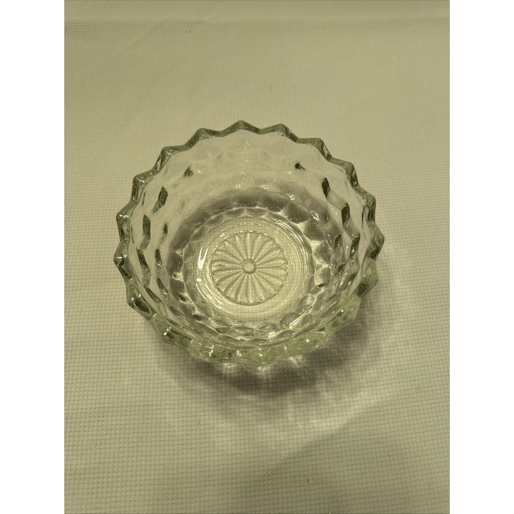 VINTAGE Indiana Glass Salad Fruit‎ Cereal Bowl Clear Cube